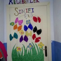 okul öncesınde kağit işler, duvar süsü ,davetiye kartları ,suluboya çalişması (6417)
