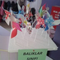 okul öncesınde kağit işler, duvar süsü ,davetiye kartları ,suluboya çalişması (6460)