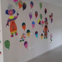 okul öncesınde kağit işler, duvar süsü ,davetiye kartları ,suluboya çalişması (6469)