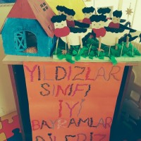 okul öncesınde kağit işler, duvar süsü ,davetiye kartları ,suluboya çalişması (6497)