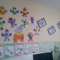 okul öncesınde kağit işler, duvar süsü ,davetiye kartları ,suluboya çalişması (6513)