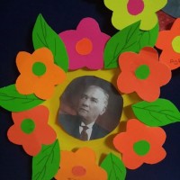 okul öncesınde kağit işler, duvar süsü ,davetiye kartları ,suluboya çalişması (6564)