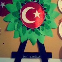 okul öncesınde kağit işler, duvar süsü ,davetiye kartları ,suluboya çalişması (6740)