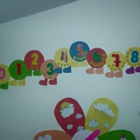 okul öncesınde kağit işler, duvar süsü ,davetiye kartları ,suluboya çalişması (6838)