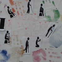 okul öncesınde kağit işler, duvar süsü ,davetiye kartları ,suluboya çalişması (6866)