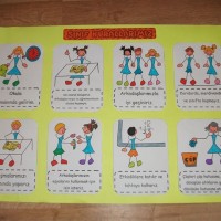 okul öncesınde kağit işler, duvar süsü ,davetiye kartları ,suluboya çalişması (7051)